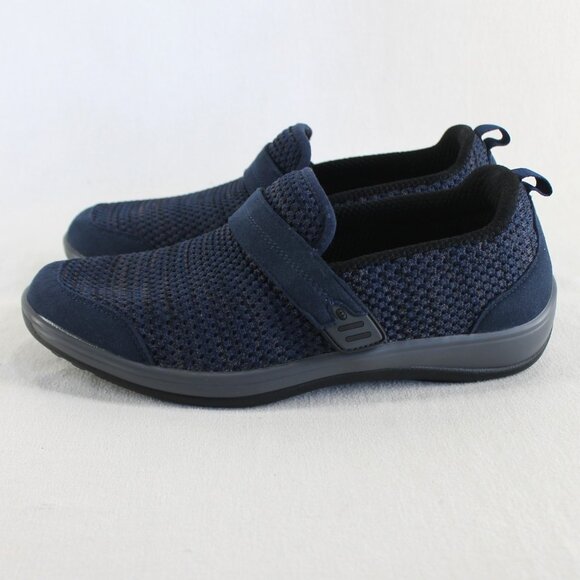 Orthofeet Quincy Shoes Womens Size 8.5 Blue Stretch Mesh Comfort Slip On 823 - Picture 2 of 10